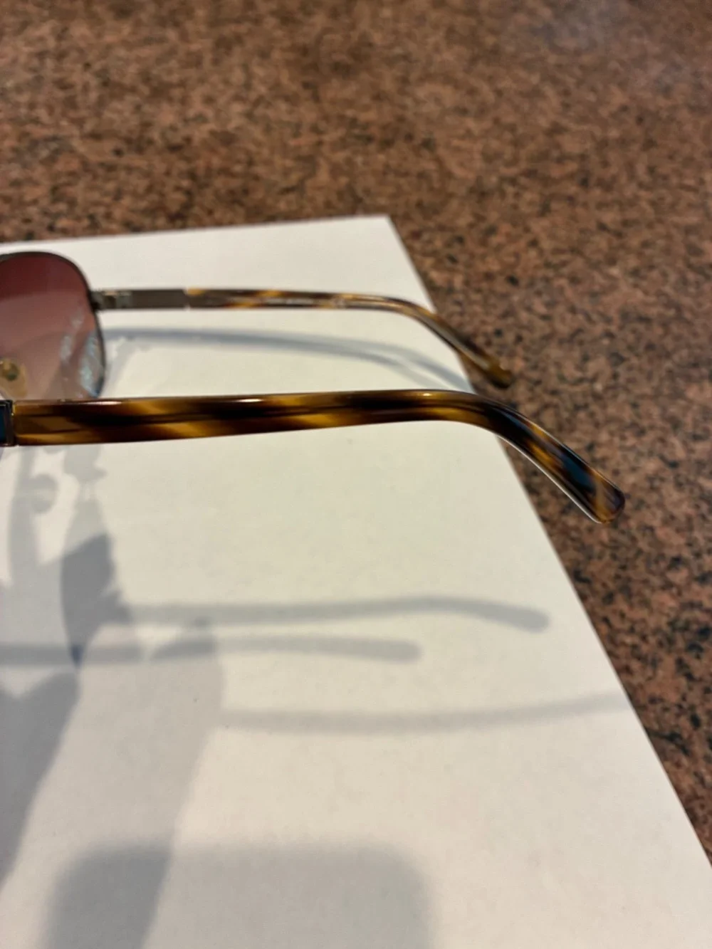 Tory Burch Brown/Silvertone/Tortoise Aviator Sunglasses